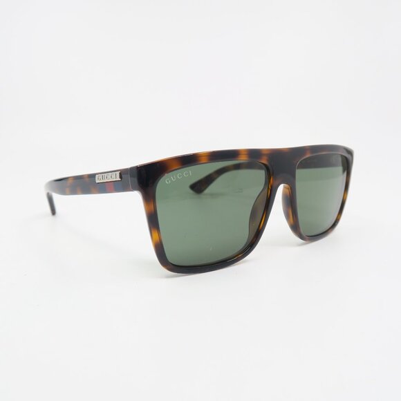 Gucci Accessories - Gucci GG0748S  003 59mm Havana/ Havana/Green Lenses, New Men's Sunglasses.